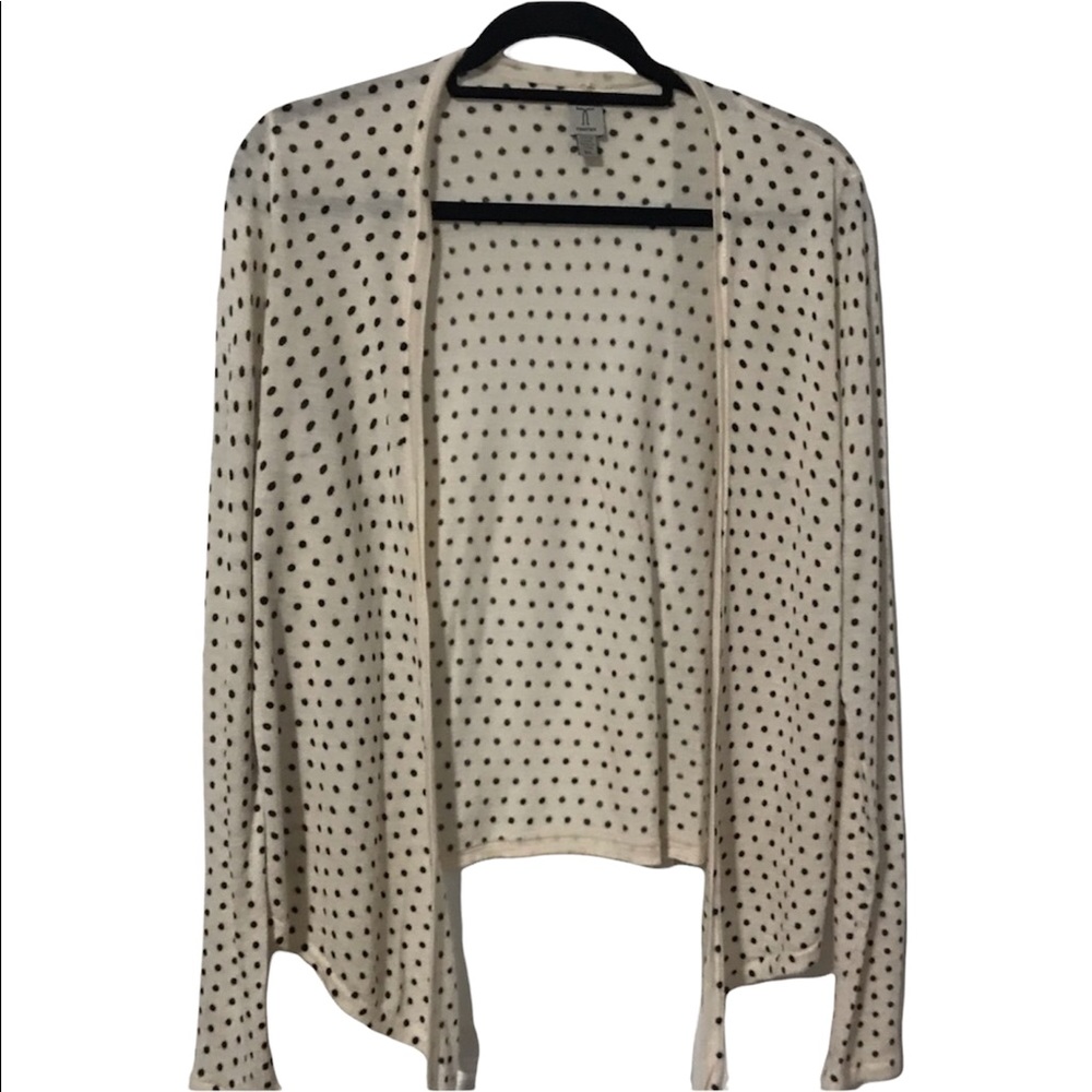 POLKA DOT WATERFALL CARDIGAN